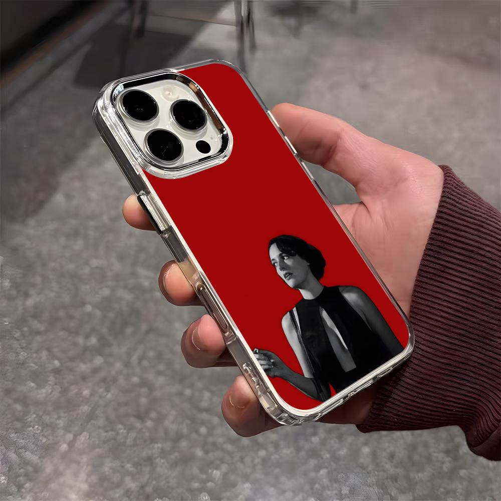 Funda para Teléfono TV F-Fleabag Para IPhone 17 Air 16 E 15 14 13 12 11 Plus Pro Max Transparente Galvanizado Funda Blanda