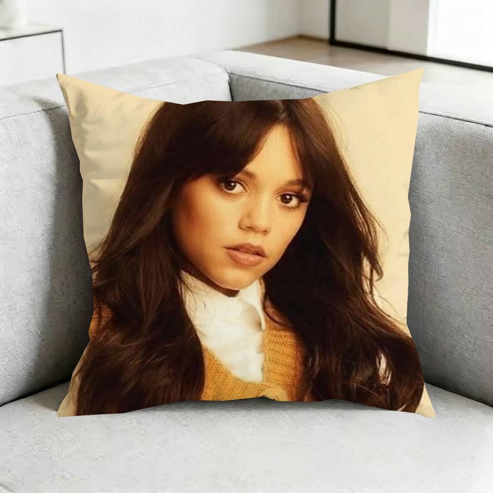 Jenna OrtegaA AActor Square DoubleSided printed Pillow Case Bedroom Bedside Pillow Sofa Cushion Cover Gift