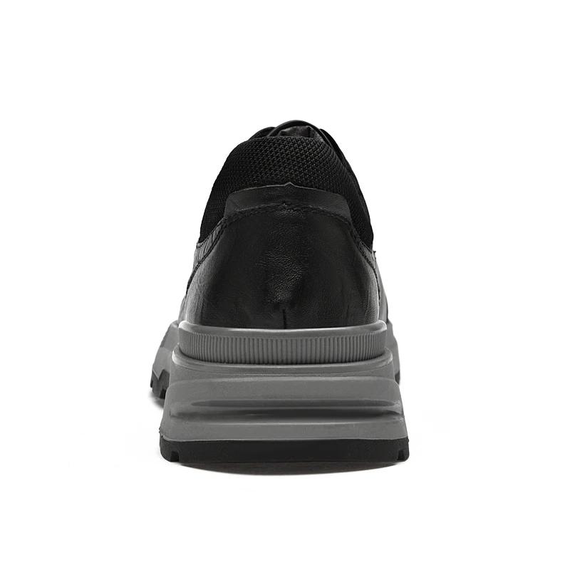 Men Genuine Leather shoes Cowhide men's shoes large size 48 49 Thick Sole Business Casual Male Shoes 2025 New