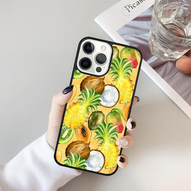 Summer Fruit Pineapple Phone Case For iPhone 17 Air 16 Pro Max 15 14 Plus 12 13 Soft Bumper Shell Cover Coque