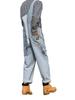 TIDEWORD and Denim Street Style with Plus Loose Light Blue Men's Women's Overalls, All-in-One Jeans, Pockets, Sizes, Casual, Fit, Flattering,