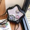Japanese Cute Star-shaped Ita Bag, Large Capacity Transparent Badge Display Crossbody Bag Kawaii Sweet Girl's Shoulder Bag