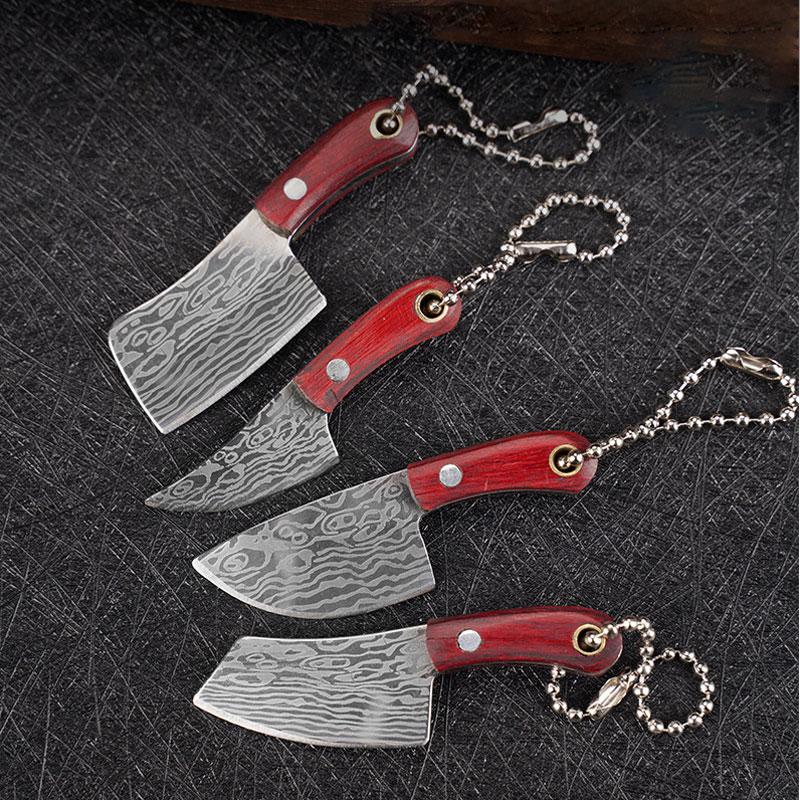 Stainless Steel Sharp Mini Kitchen Knife Box Express Unpackage Cutter Keychain Creative Paring Knife Portable Carry EDC Tool