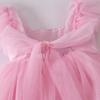 2025 New Girls' Summer Bowknot Mesh Dress - Lightweight Children's Fashion