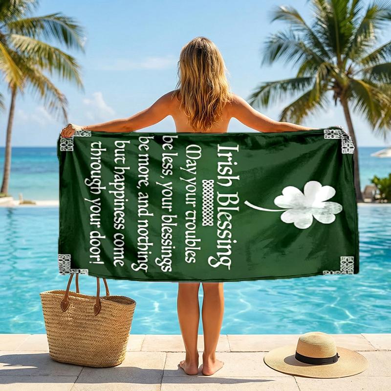 Irish Fashion Beach Towel: Ideal for Summer Adventures Soft, absorbent and quick drying suitable for swimming and bathing