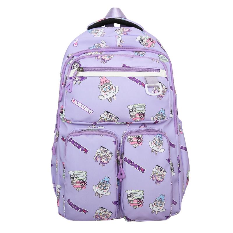 Cartoon Women's Backpack Large Capacity Graffiti Print Student Schoolbag