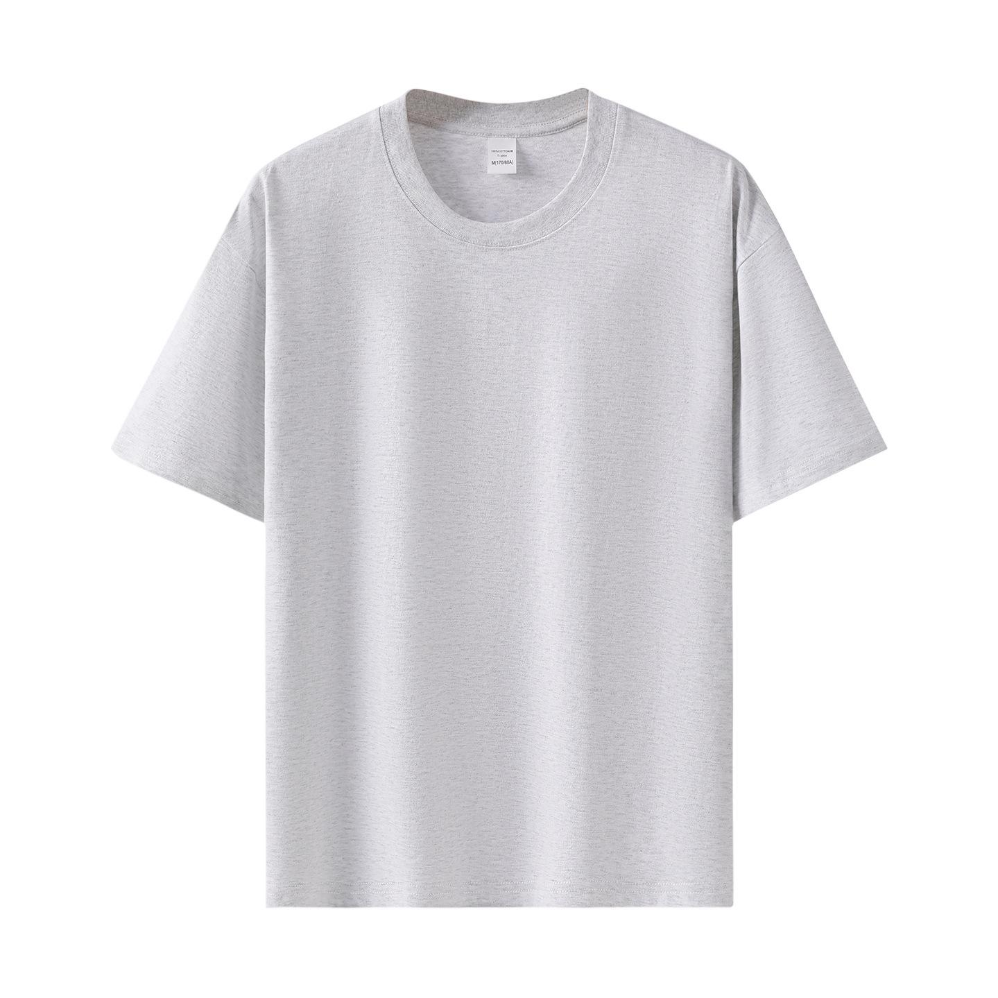 

2026 Summer Unisex 260G Pure Cotton Round Neck Loose Casual T-shirt S [45-50 kg]