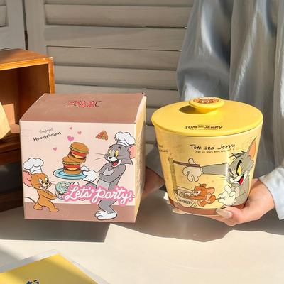 Cutie bento personală specială de mare valoare, bol de orez pentru cămin studențesc, bol ceramic de uz casnic pentru tăiței instant