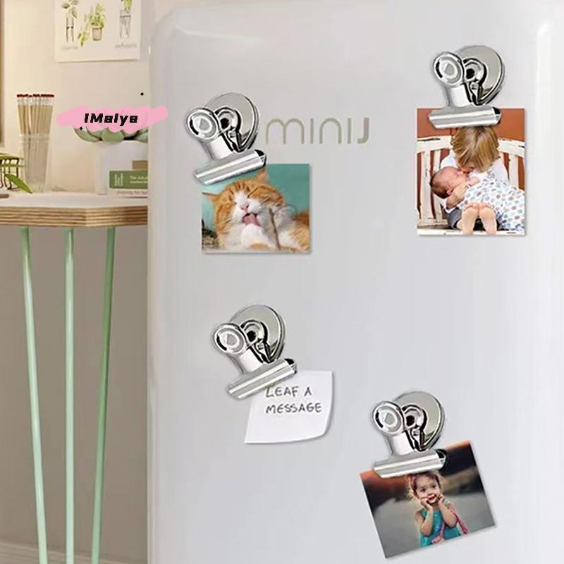 M-3 Stück Starke Magnete Magnetische Clips Bulldog-Clips Strapazierfähige Magnetische Clips Perfekt für Whiteboard-Magnete Foto-Displays Zuhause