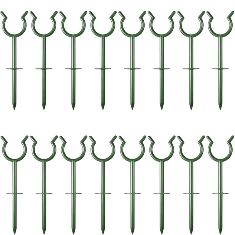 6Pcs Garden Hose Guide Stakes, Heavy Duty Hose Guide Support Rack for Yard Watering, Anti-Kink Water Pipe Holder