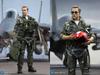 DID Scale Figure US Navy Fighter Pilot Tom Nick MA80182 US Navy Top Pilots Tom and Nick Movie 1/6 F-14 - & F-14