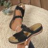 Large Size Flat Bottom Casual Open-toed Slippers Flower Hollow Cool Slippers Casual Fashion Beach Shoes