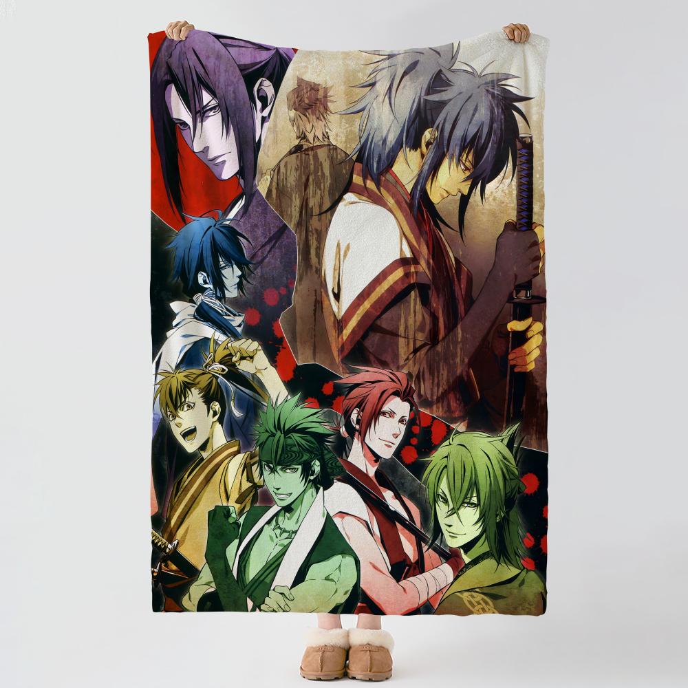 Game H-Hakuoki-I Throw Thick Comfort Flannel Quilt, Multi-scene Use Indoor Outdoor Daily Nap