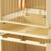 Transparent Cosmetics Storage Box Dust-proof Double Door Storage Box  Bedroom