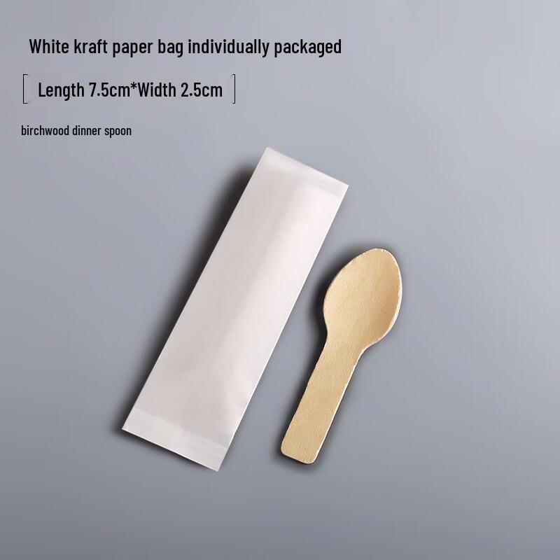 Wuhe Disposable Wooden Ice Cream Spoons