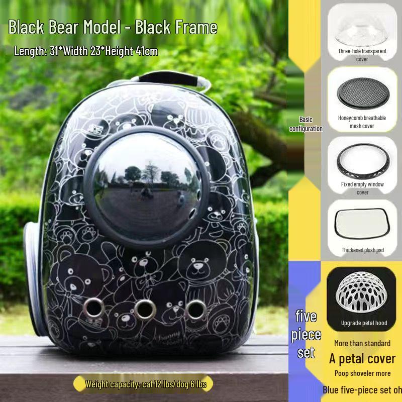 Portable Pet Backpack: Space Capsule for Cats & Dogs
