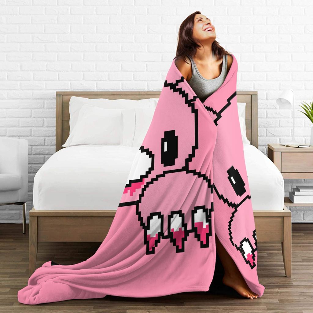 Gloomy Bear Decken Kawaii Warm Weich Ästhetisch Plüsch Bettwäsche Überwürfe Für Heimdekoration Flugzeug Reisen Flanell Tagesdecke Bettbezug
