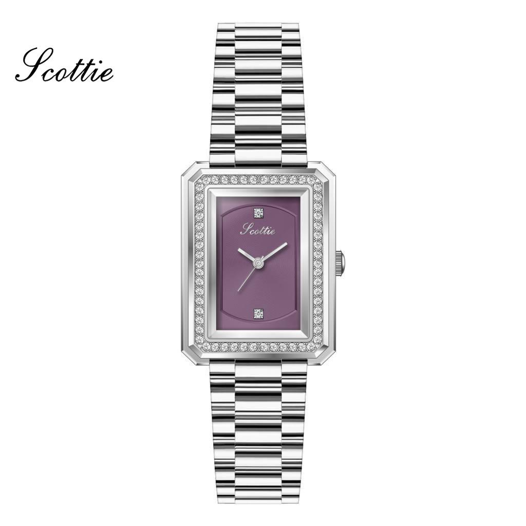 Waterproof square steel belt women s watch Xiaoxiangfeng 9118E diamond-encrusted light luxury