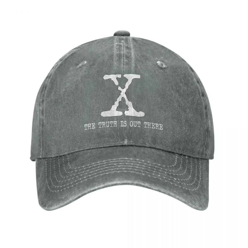Fashion The XFiles The Truth Is Out There Baseball Caps Unisex Distressed Denim Headwear TV Shows Outdoor Summer Gift Hats Cap