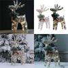 Elegant Iron Reindeer Figurine Christmas Tree Decoration Modern Simple Design For Holiday Displays