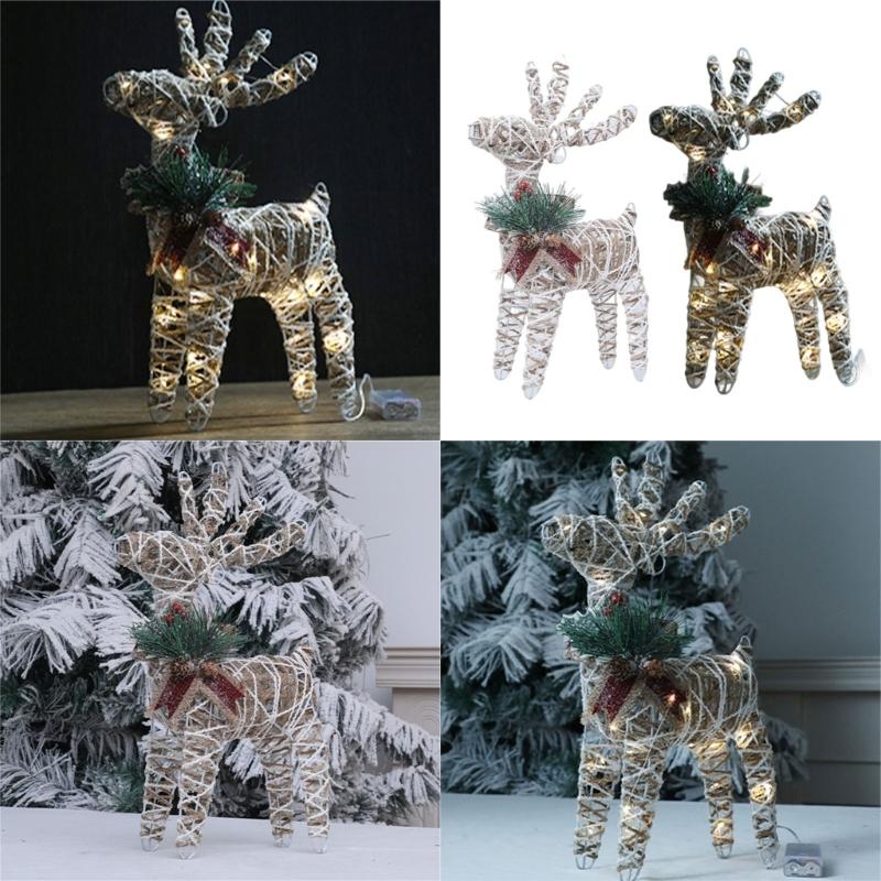 Elegant Iron Reindeer Figurine Christmas Tree Decoration Modern Simple Design For Holiday Displays