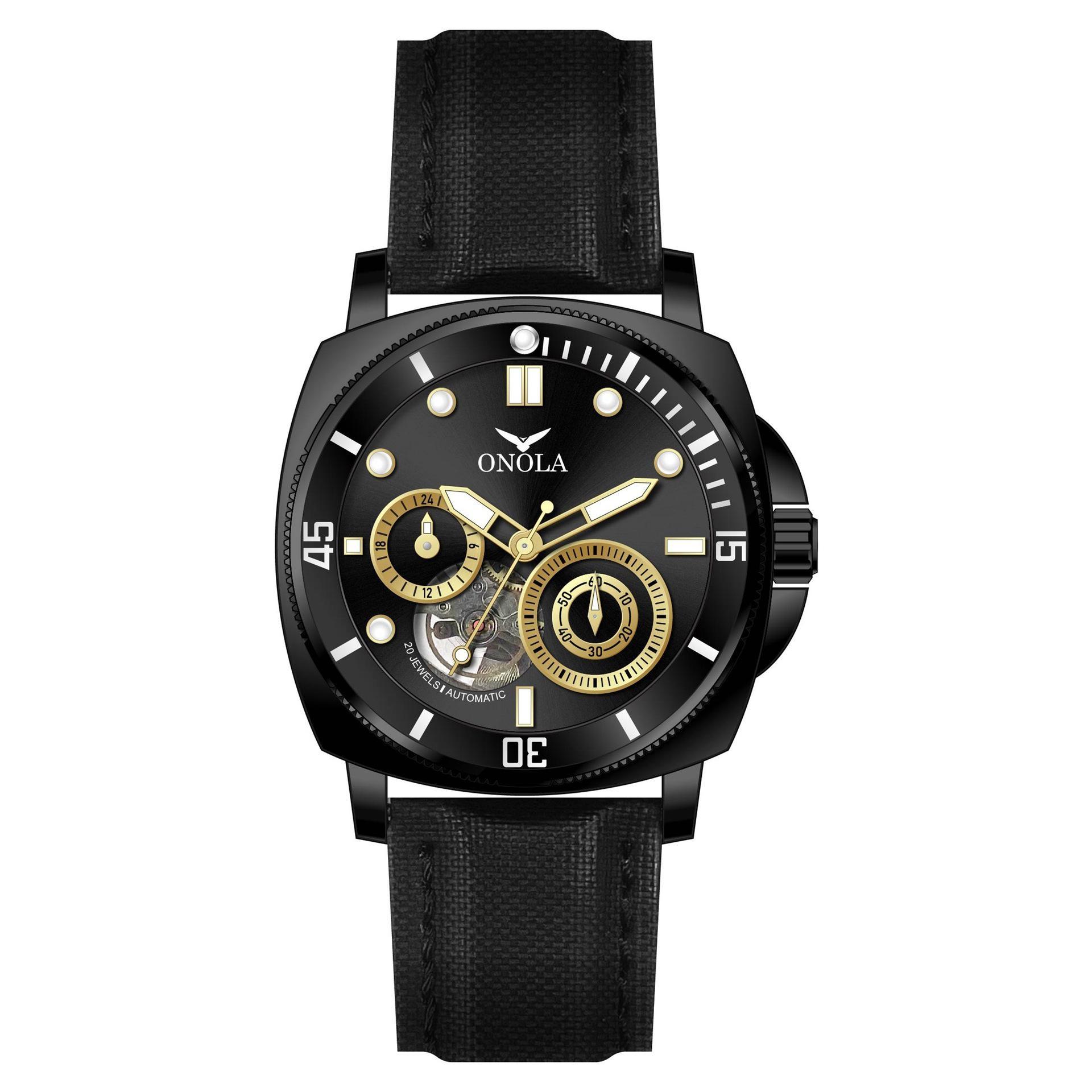 

Mens Square Dial Automatic Mechanical Watch Hollow‑Out Luminous Watches Waterproof Leather Strap Wristwatch Leather strap чёрный