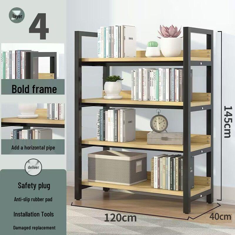 Multilayer Floor Standing Bookshelf and Storage Rack