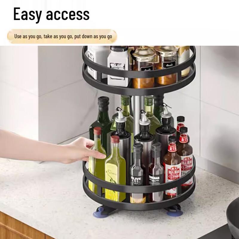 3-Tier Rotating Countertop Spice Rack