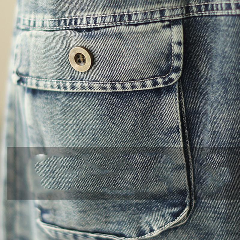 Big Pocket Loose Harem Pants for Women Casual High Waisted Jeans Retro Street Wear Jeans Autumn