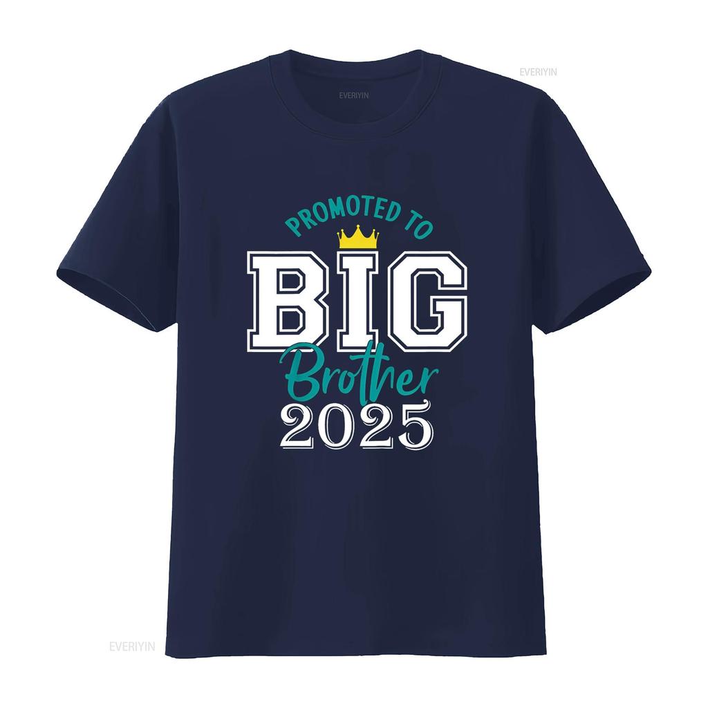 Kids Fun Promoted to Big Brother New baby Older sibling 2025 T Shirt vintage Washed homme Stylish Comfortable Unisex Casual