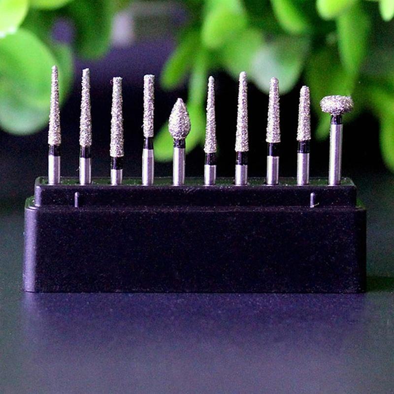 10pcs FG1.6 Dental Diamond Burs Set for Porcelain Polishing Dentist Product