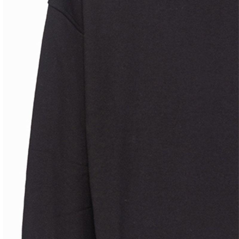Pinko Solid Color Logo Heart Embroidery Round Neck Sweatshirt Women Sweatshirt Black 102199A1TM-Z99