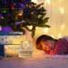Mozalida Music Box Lucky Clover Crystal Ball Music Perfect for Snow or As a Moon Features Ambient Bedside LED USB Projection and a Stylish Handmade