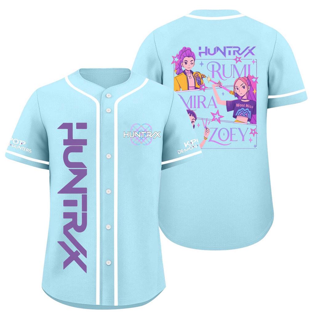 Children's Casual Cartoon Print Short-sleeved Baseball Jerseys Children's Sportswear Top