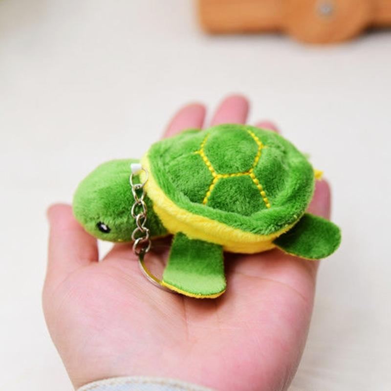 Stuffed Animal Sea Turtle Key Chain Cartoon Turtle Plush Toy Pendant Keyrings Backpack Handbag Charm Keychain Accessories