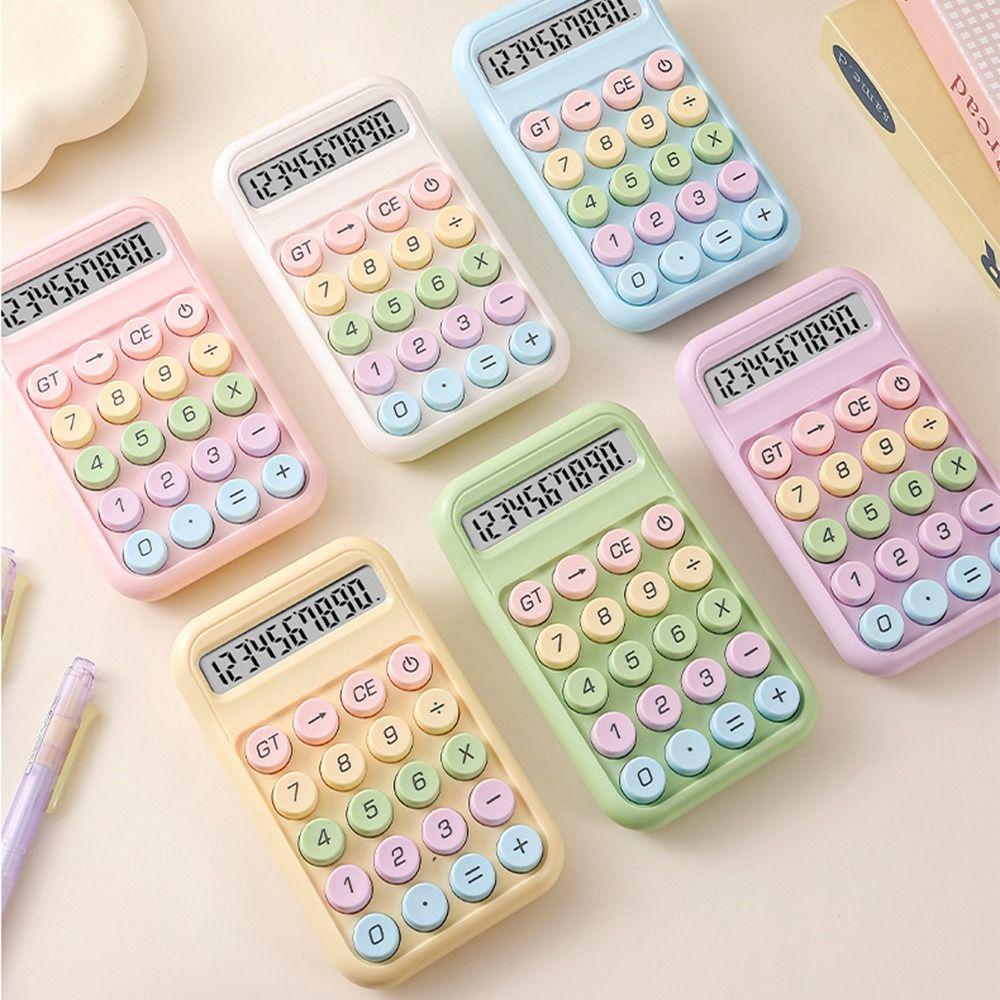 Calculadora Electrónica de Diseño Transparente Color Degradado Calculadora para Estudiantes Uso Estudiantil