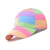 Subkultur Lässiger Sport Hut Bunter Baseballhut Regenbogen Verstellbare Papa Hüte für Reisen Fitness Training
