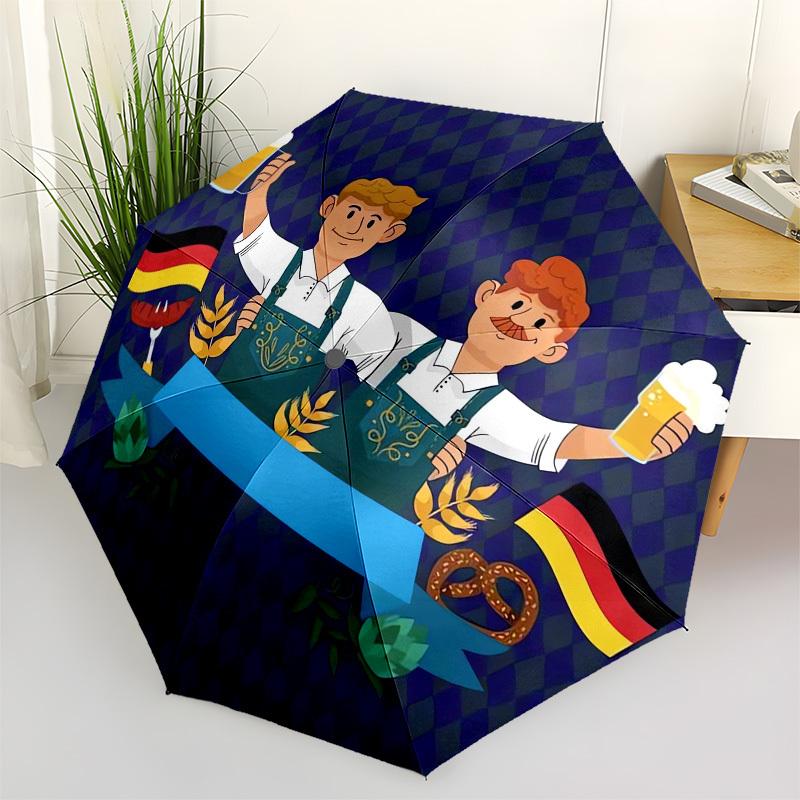 1pc Beer, Germany Themed High-quality Umbrella,Automatic Opening and Closing Umbrella,Multi-functional Umbrella G0811395