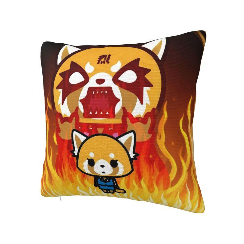 Custom Modern Japan Cartoon Aggretsuko Anime Sofa Cushion Cover Polyester Throw Pillow Case Bedroom Decoration