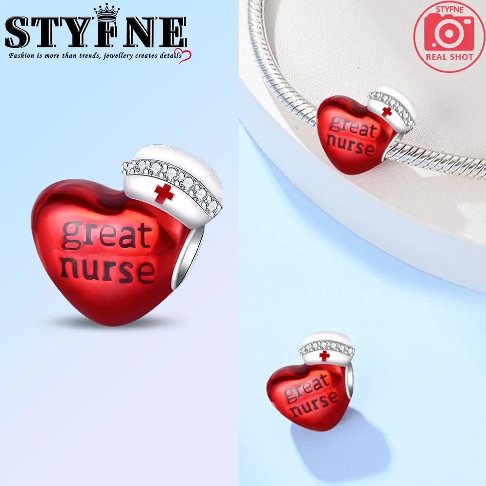 Eleganti Charms e Perline in Rame 100% Serie Professioni Medico Pittore Musicista Infermiere Adatti a Braccialetti Originali Gioielli Fai da Te