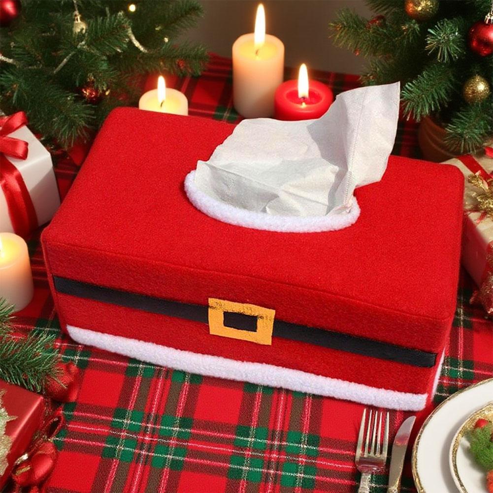 25.5X14X9.5CM Christmas Tissue Box Santa Claus Party Venue Decoration Christmas Supplies Christmas Home Decor