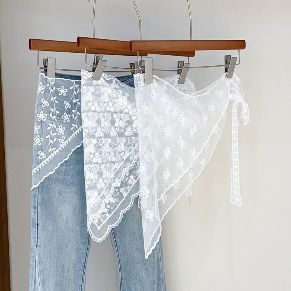 Slim Fit Lace Fart Curtain Jeans Decor Women's Scarf Trendy Hip Curtain  for Women