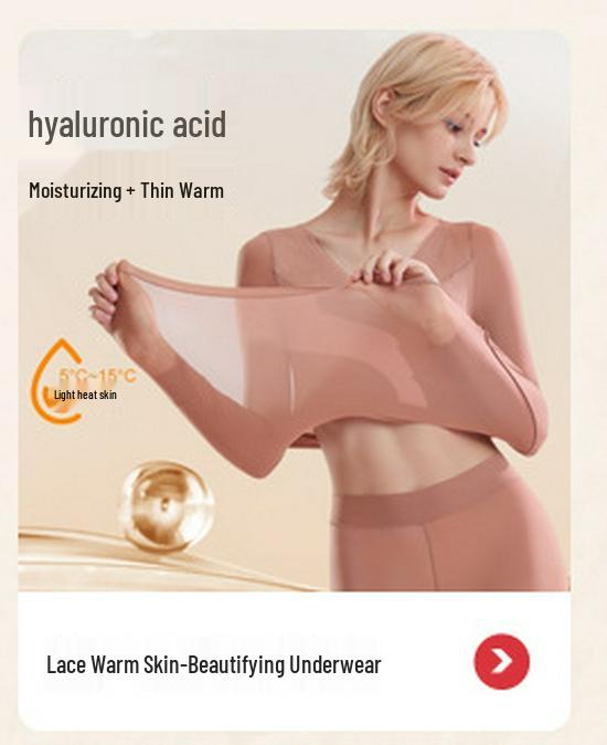 Women's Seamless High Elastic Turtleneck Base Layer with Hyaluronic Acid Skincare, Long Sleeve, High Collar, Warm Underwear.