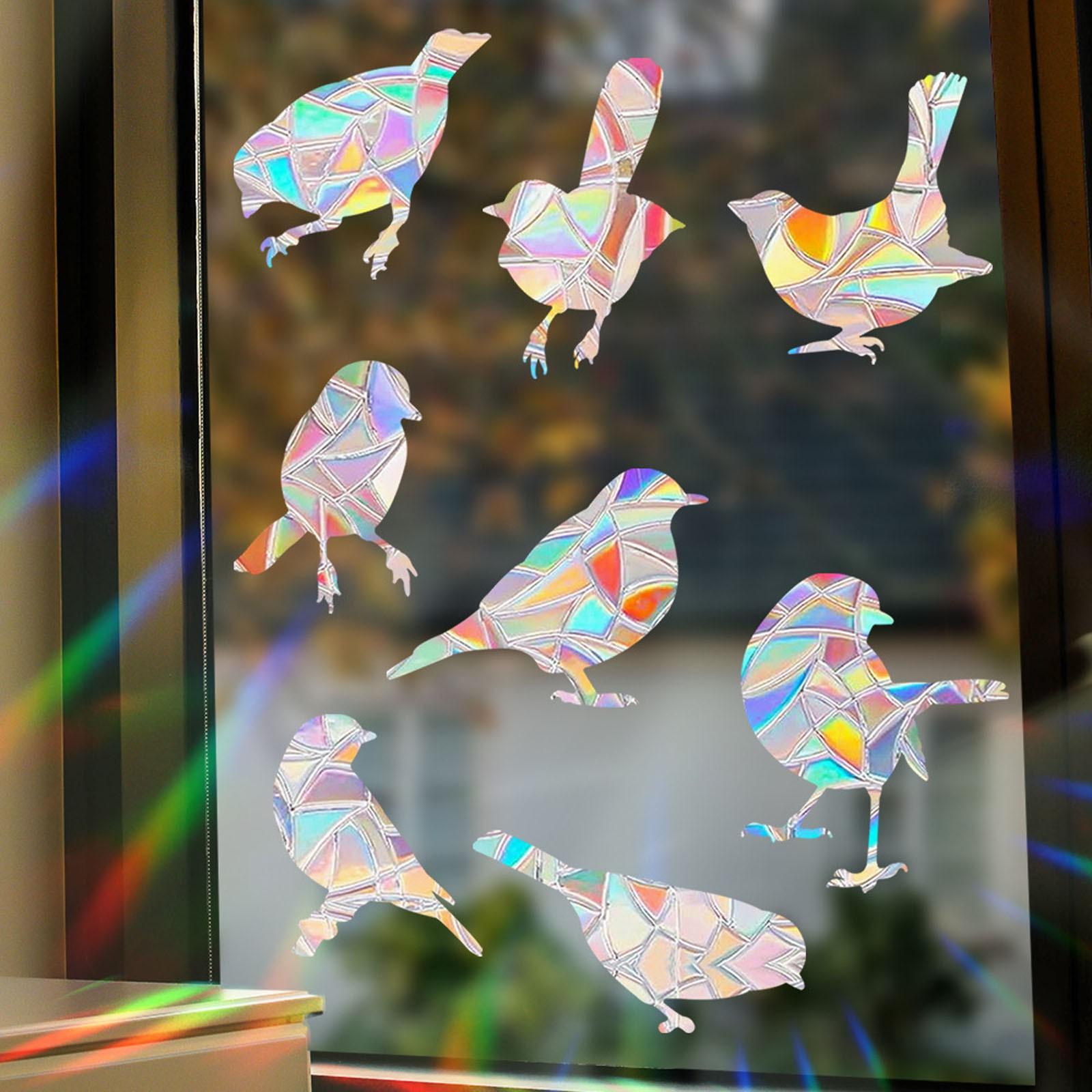 

Наклейки против столкновений Птицы от столкновений с окнами, Многоразовая наклейка на окно One Size