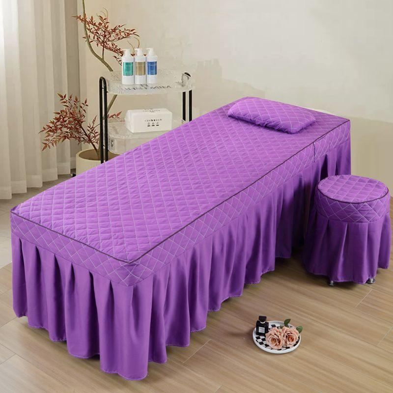Thickened Single Double Beauty Bed Cover Massage Salon Body Care Pure Color Durable Denim Fabric Easy to Clean Beauty Therapy