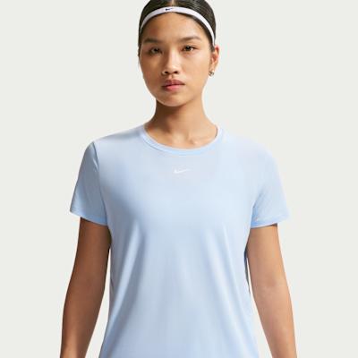 Nike T Shirts Women s Blue Crew Neck Moderate S