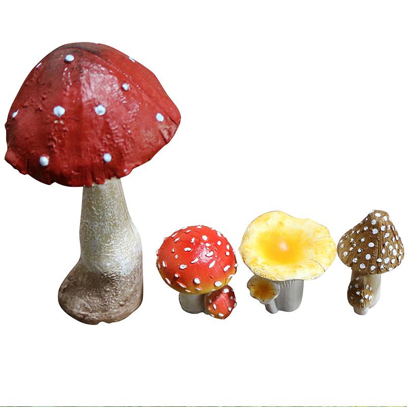 Outdoor Garden Ornaments: Simulated Mushroom Bonsai Decorations for Courtyard Landscaping