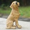 Resin Crafts Small Dog Statue Handmade Puppy Statue  Home Office Desk Decoration