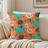 Classical Trend Moroccan Prints Flower Cushion Cover Linen Pillowcase Soft  for Sofa Bed Home Room Decor