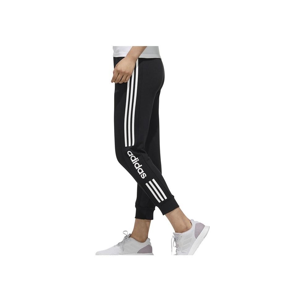 Adidas Neo Vintage Side Stripe Letter Knitted Sweatpants Women Bottoms Black FP7454